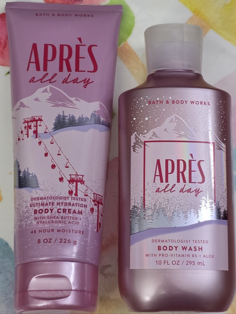 Bath & Body Works Après All Day Body Wash & Body Cream Set NEW RARE